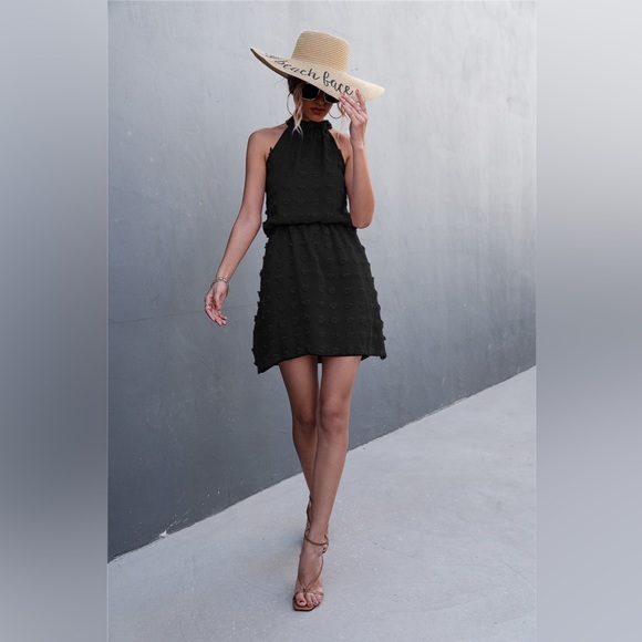 Swiss Dot Sleeveless Mini Dress - Picture 3 of 3